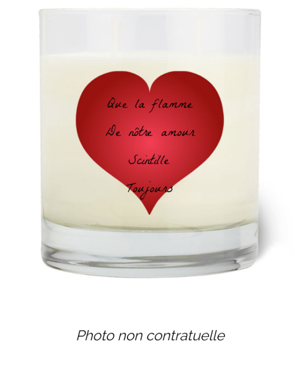 Bougie personnalisée cadeau  de Noel