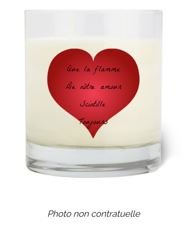 Bougie personnalisée cadeau  de Noel