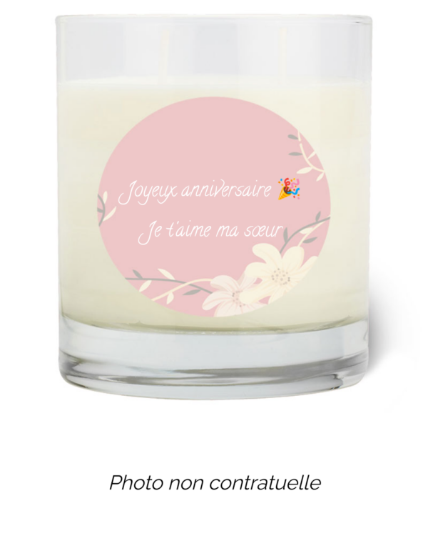 Bougie personnalisée cadeau  pour maitresses