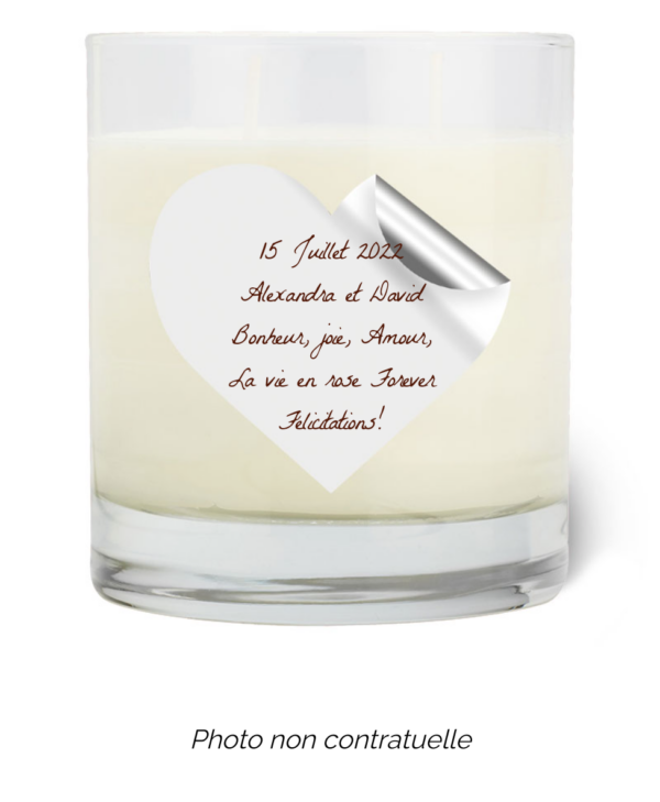 Bougie personnalisée cadeau  de Noel