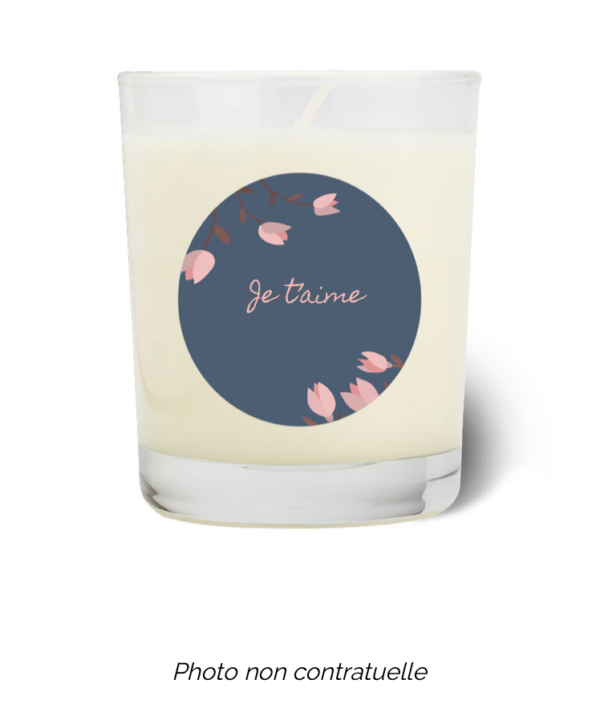 Bougie personnalisée cadeau  de Noel