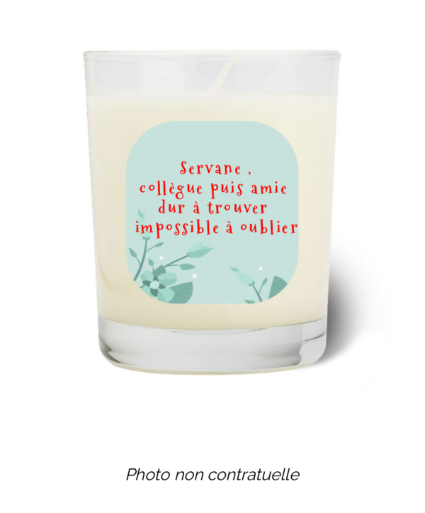 Bougie personnalisée cadeau  pour maitresses