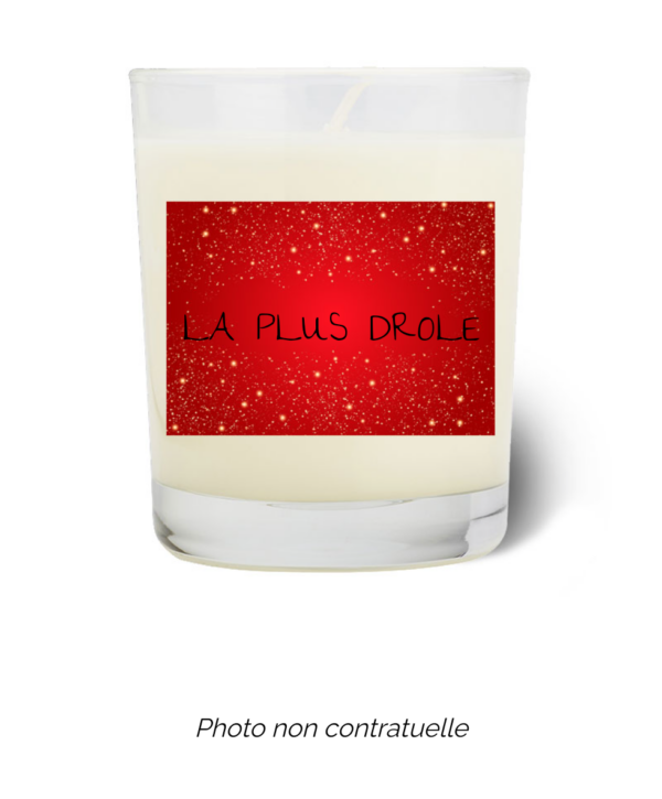 Bougie personnalisée cadeau  de Noel