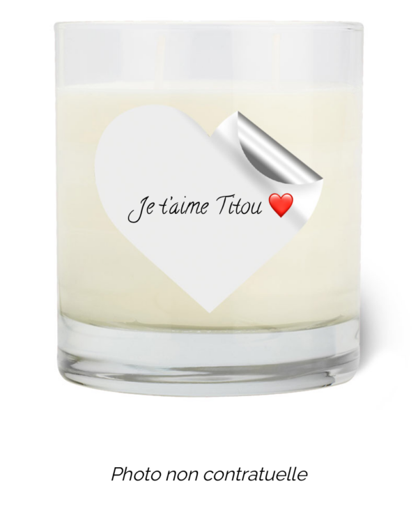 Bougie personnalisée cadeau  de Noel