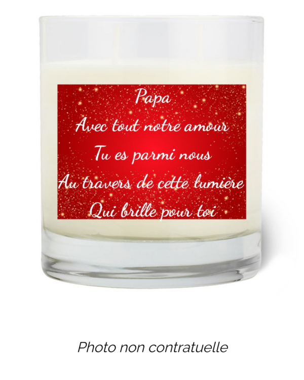 Bougie personnalisée cadeau  de Noel