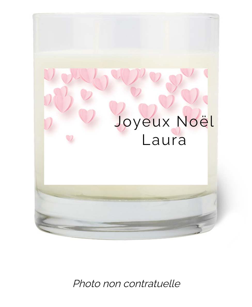 Bougie personnalisée cadeau  de Noel