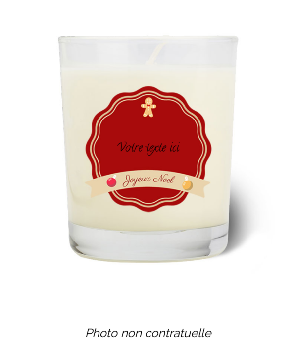 Bougie personnalisée cadeau  de Noel