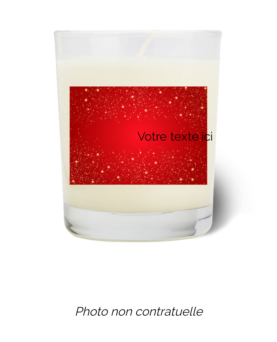 Bougie personnalisée cadeau  de Noel