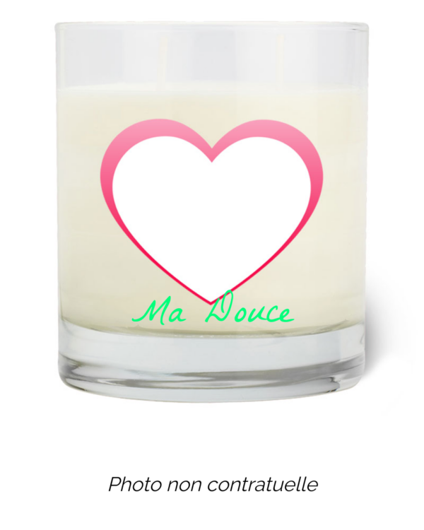 Bougie personnalisée cadeau  de St valentin