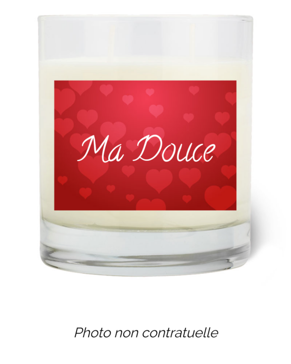 Bougie personnalisée cadeau  de St valentin