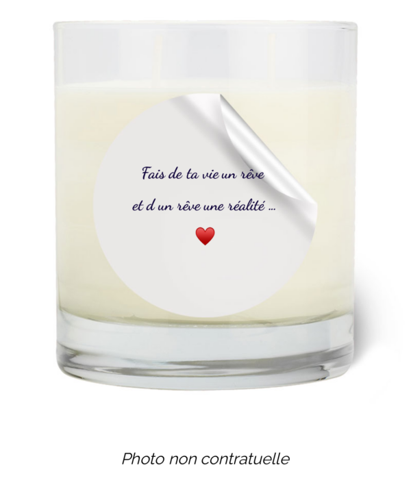 Bougie personnalisée cadeau  de St valentin