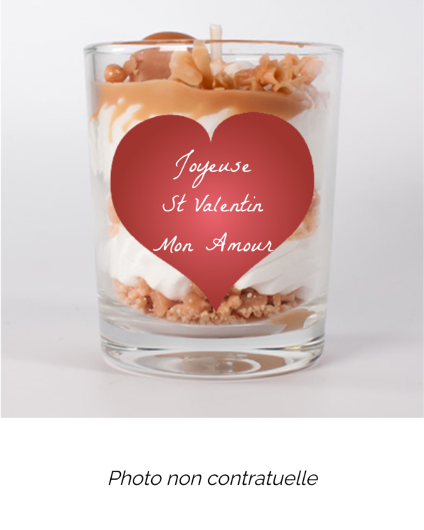 Bougie personnalisée cadeau  de St valentin