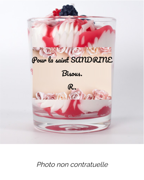 Bougie personnalisée cadeau  de St valentin