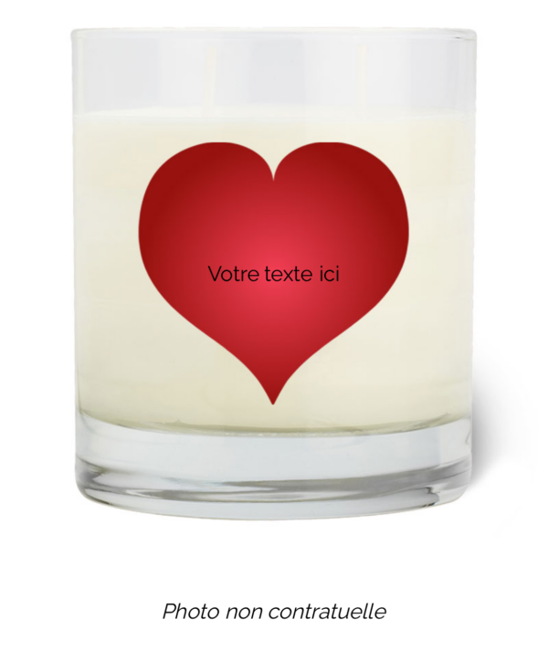 Bougie personnalisée cadeau  de St valentin