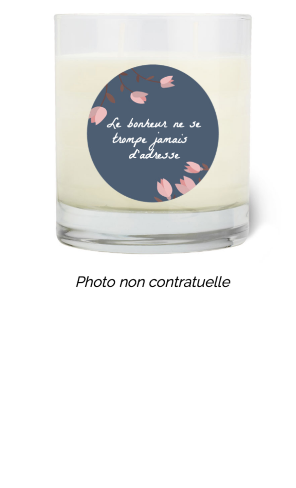 Bougie personnalisée cadeau  de St valentin