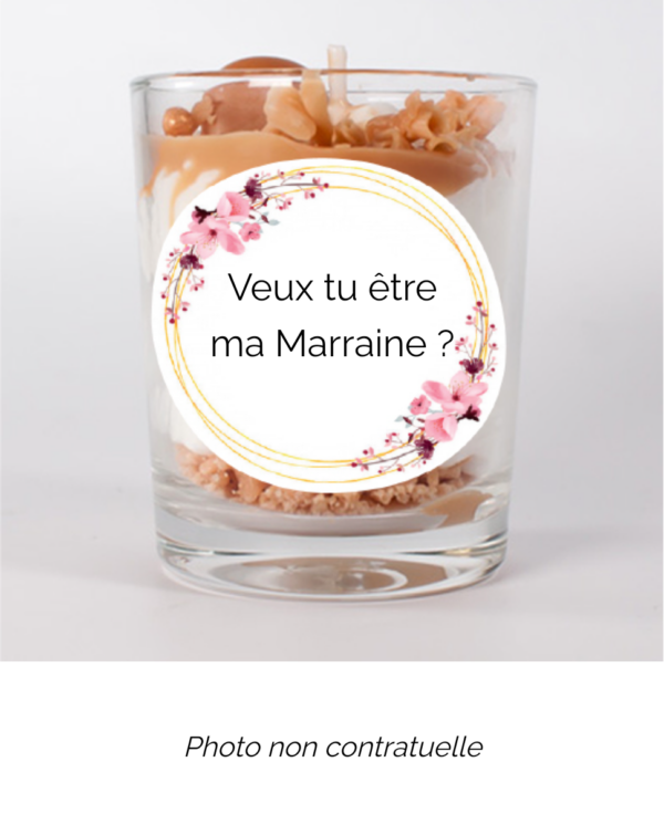 Bougie personnalisée cadeau  de St valentin