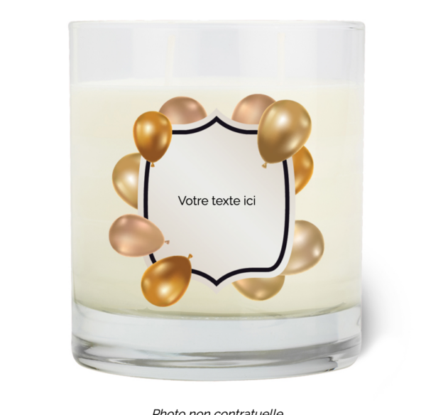 Bougie personnalisée cadeau  de St valentin