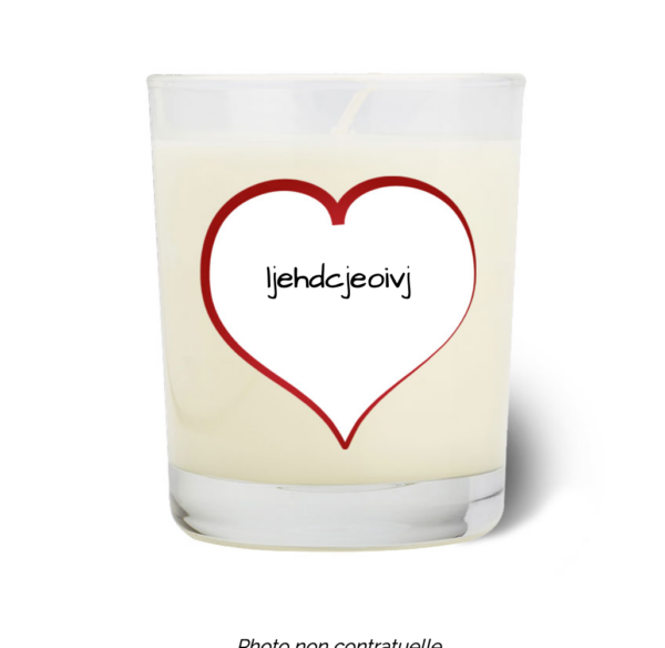 Bougie personnalisée cadeau  de St valentin