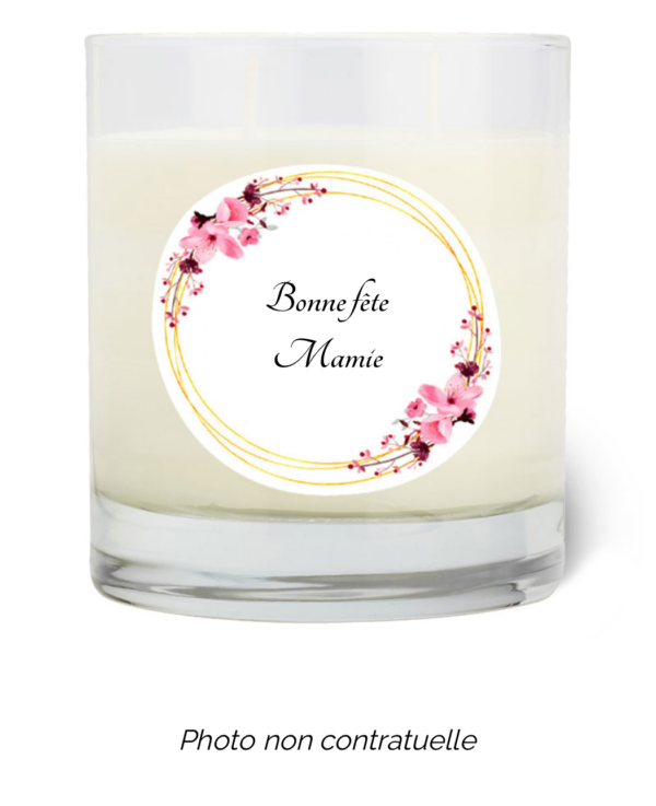 Bougie personnalisée cadeau  de St valentin