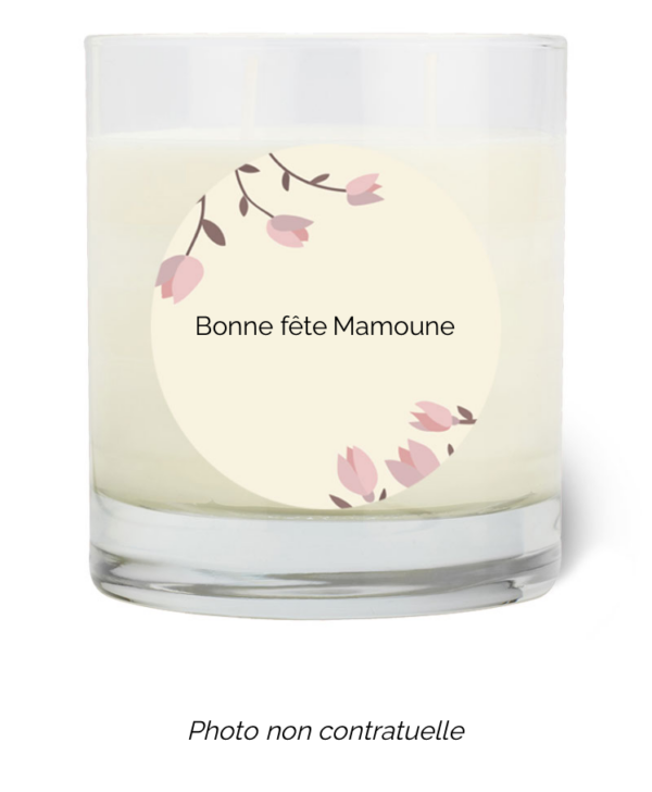 Bougie personnalisée cadeau  de St valentin
