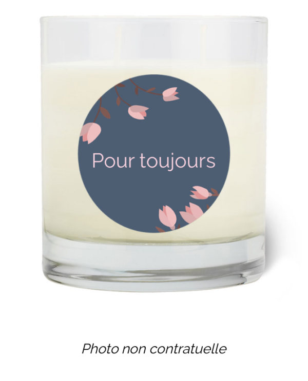 Bougie personnalisée cadeau  de St valentin