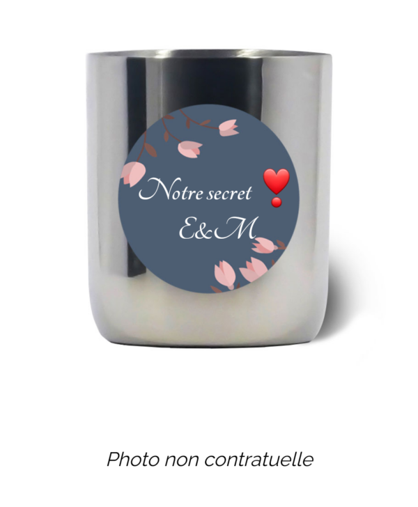Bougie personnalisée cadeau  de St valentin