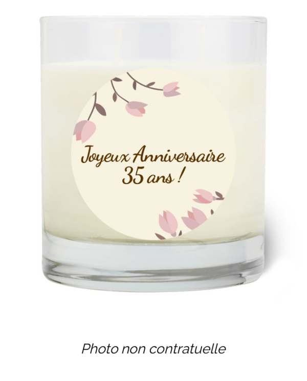 Bougie personnalisée cadeau  de St valentin