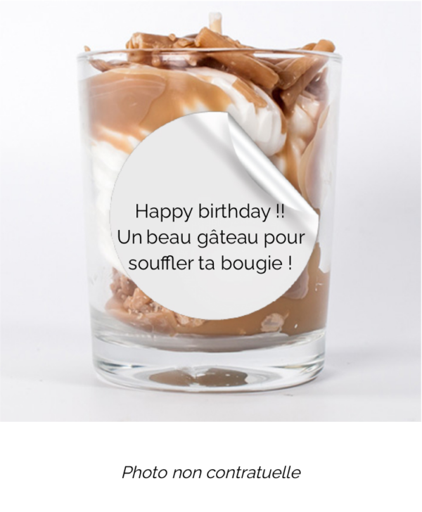 Bougie personnalisée cadeau  de St valentin