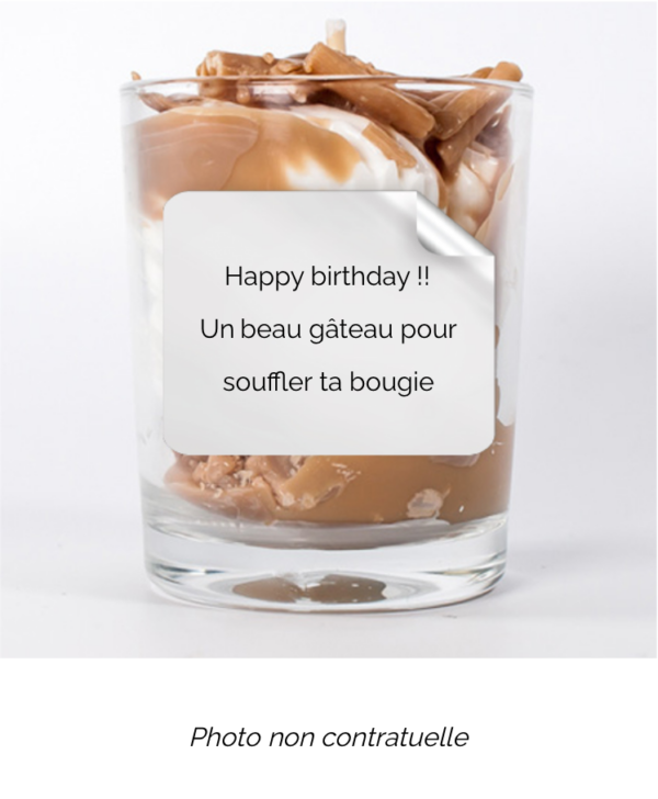 Bougie personnalisée cadeau  de St valentin