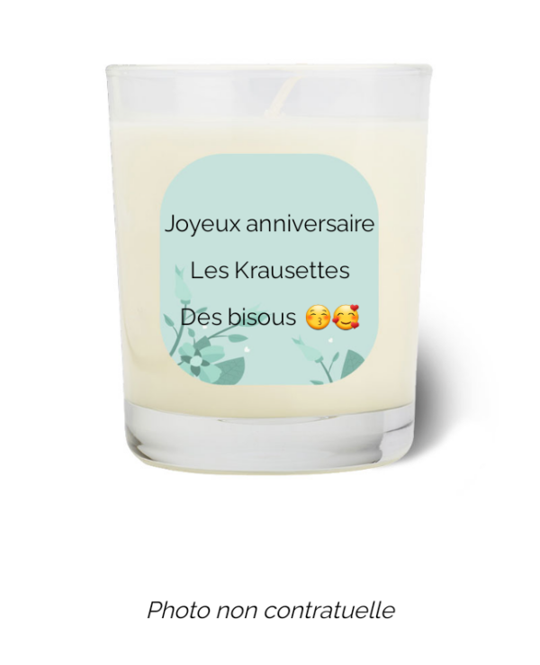 Bougie personnalisée cadeau  de St valentin