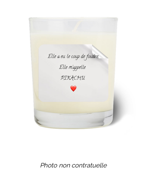 Bougie personnalisée cadeau  de St valentin