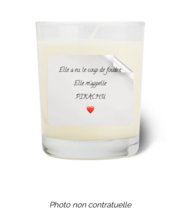 Bougie personnalisée cadeau  de St valentin