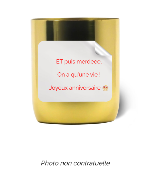 Bougie personnalisée cadeau  de St valentin