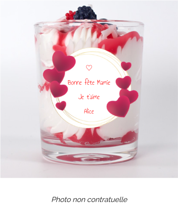 Bougie personnalisée cadeau  de St valentin