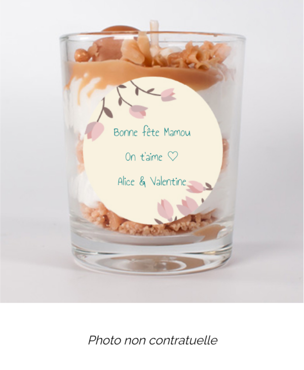Bougie personnalisée cadeau  de St valentin
