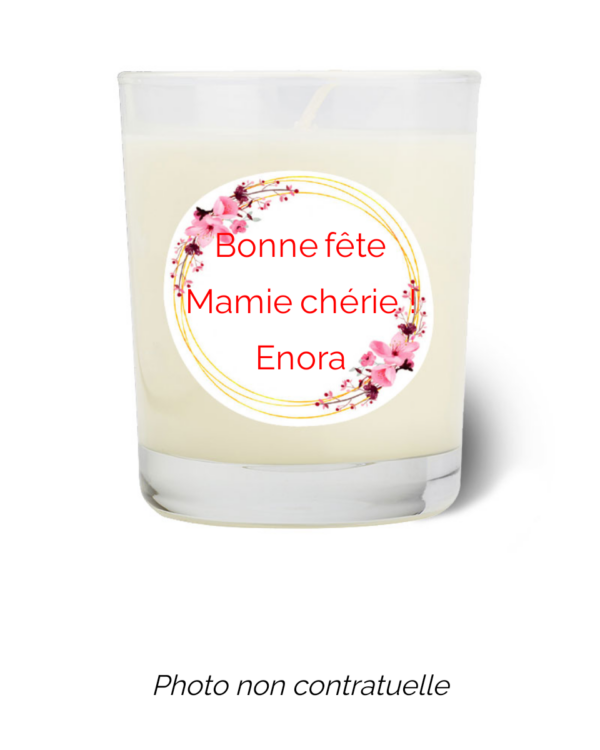 Bougie personnalisée cadeau  de St valentin