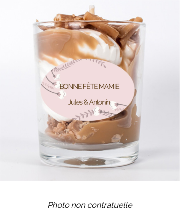 Bougie personnalisée cadeau  de St valentin