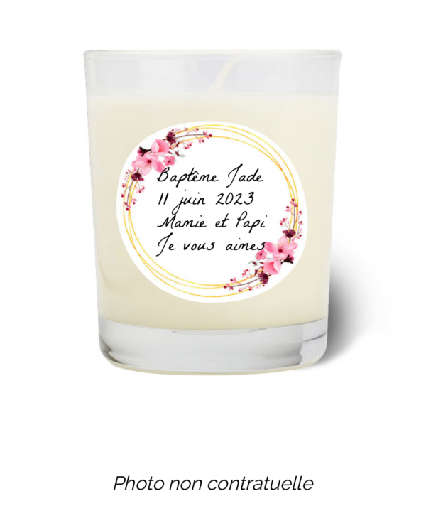 Bougie personnalisée Cadeau  de Pâques