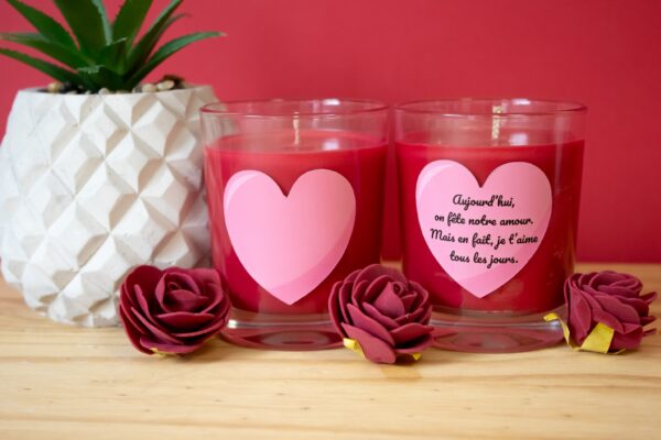 Souvenir de Noël - Bougie bijou personnalisée 200 g - Fleurs de