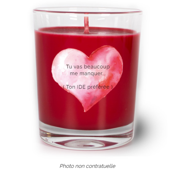Bougie personnalisée Cadeau  de Noël