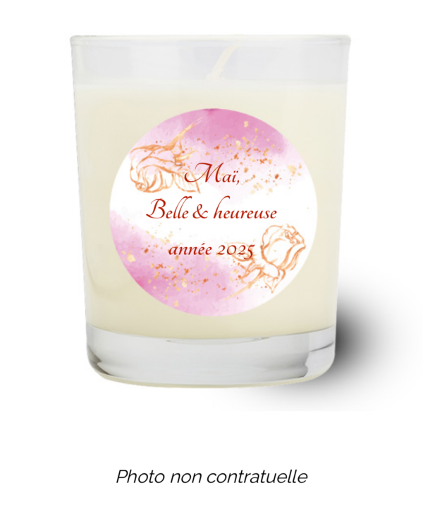 Bougie personnalisée Cadeau  de Noël