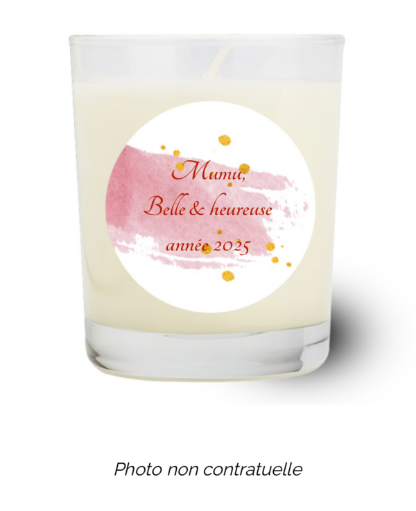 Bougie personnalisée Cadeau  de Noël
