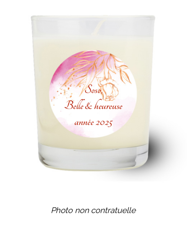 Bougie personnalisée Cadeau  de Noël