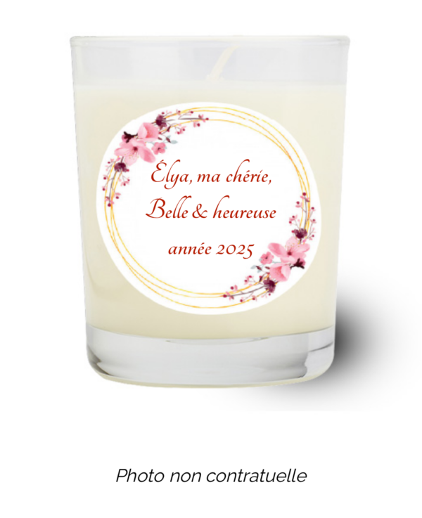 Bougie personnalisée Cadeau  de Noël
