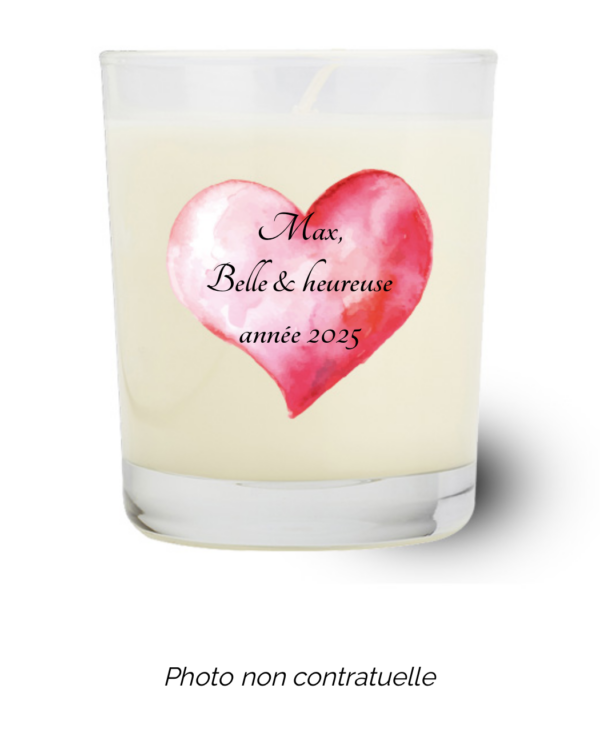 Bougie personnalisée Cadeau  de Noël