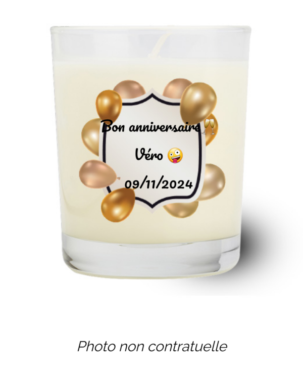 Bougie personnalisée Cadeau  de Noël