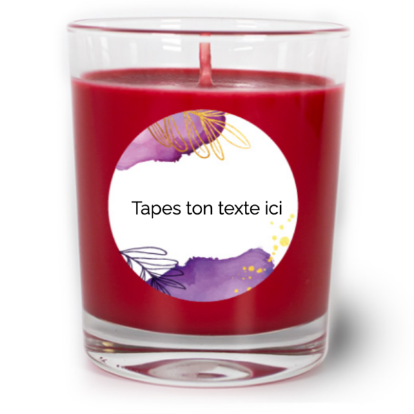Bougie Personnalisée Coquillage - Texte & Mot au Choix