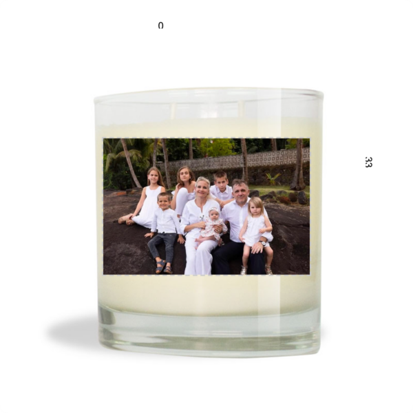 Bougie personnalisée "Joyeuse noces de cire mon amour" - Coquillage