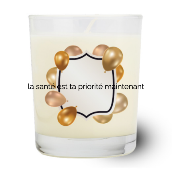 Bougie personnalisée Coquillage avec texte unique pour un cadeau spécial