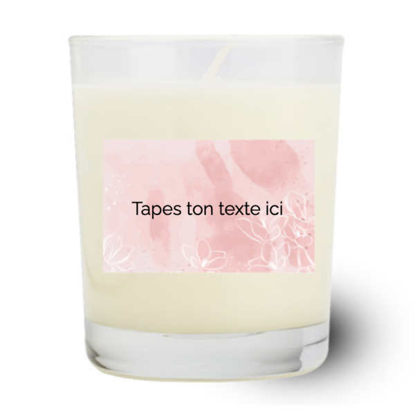 Bougie Personnalisée "Tapes ton texte ici" - Cadeau Original ""